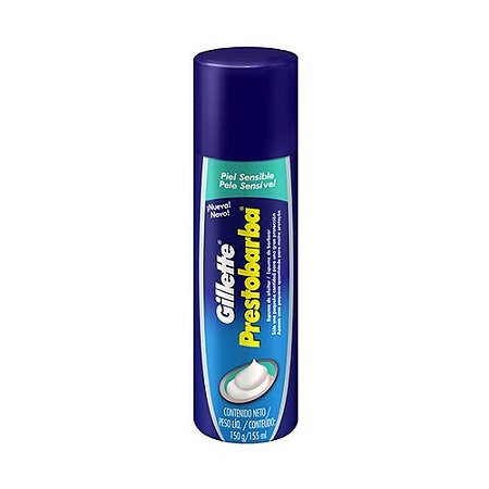 Espuma de barbear gillette prestobarba sensitive 150g