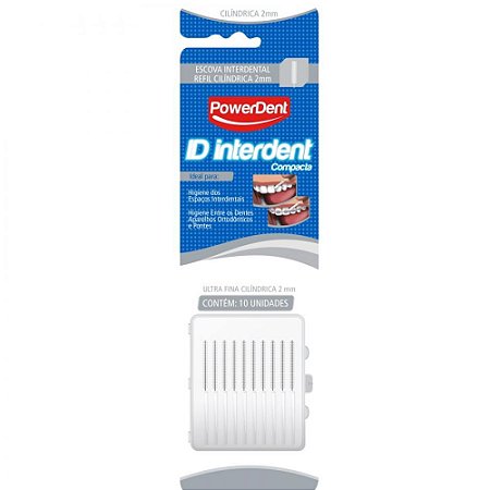 Escova dental powerdent interdental id ultra fina 2mm