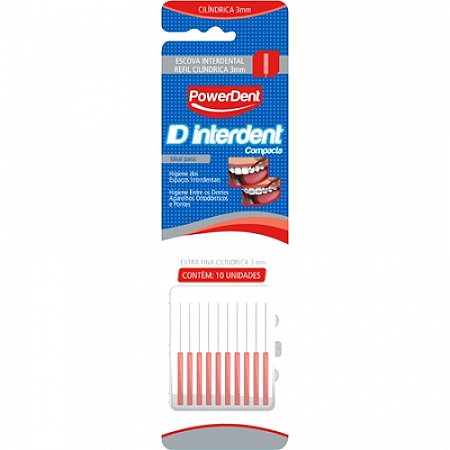 Escova dental powerdent interdental id extra fina 3mm