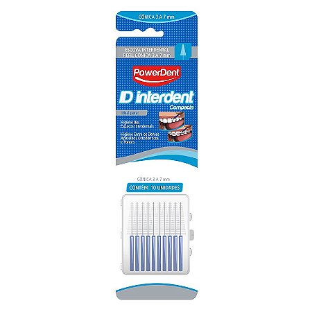 Escova interdental refil id interdent conica 3 a 7 mm 10 unidades