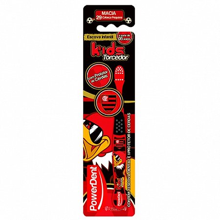 Escova dental powerdent torcedor kids flamengo