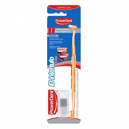 Escova dental powerdent id intertufo cilndrica 3mm