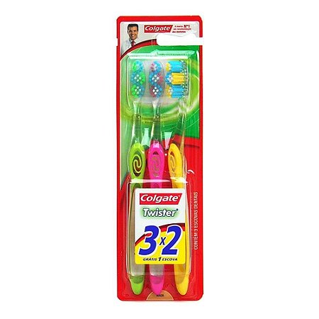 Escova dental colgate twister leve 3 pague 2