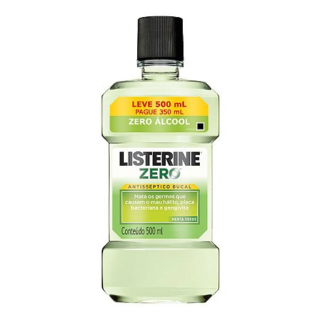 Solucao bucal listerine zero menta verde 500ml