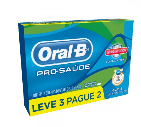Creme dental oral-b pro saude escudo anti-acucar leve 3 pague 2
