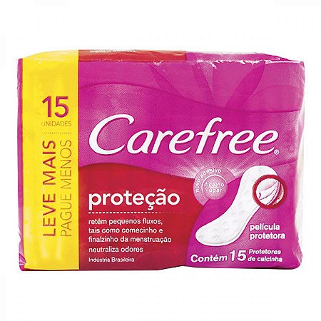 Protetor diario carefree leve 15 pague 12
