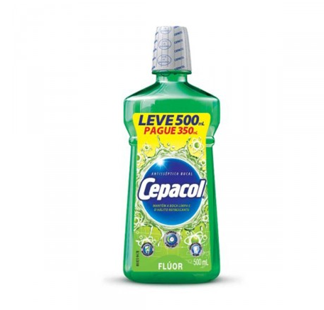 Solucao bucal cepacol menta leve 500ml e pague 350ml