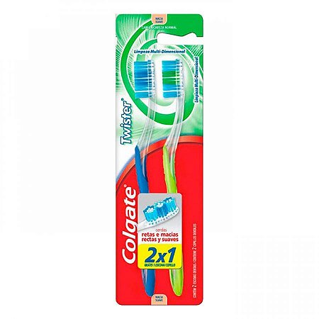 Escova dental colgate twister macia 2 unidades