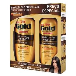 Kit niely gold hidratacao chocolate shampoo 300ml + condicionador 200ml