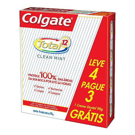 Creme dental colgate total 12 clean mint leve 4 pague 3