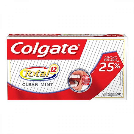 Creme dental colgate total 12 clean mint 90g