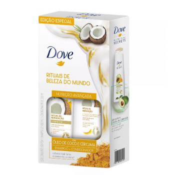 Kit shampoo 400ml e condicionador dove 200ml ritual de reparacao