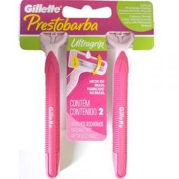 Aparelho prestobarba 3 ultragrip cabeca movel feminino 2 unidades