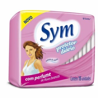 Protetor diario sym com perfume 15 unidades