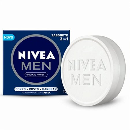 Sabonete em barra nivea men 3 em 1 original protect 90g