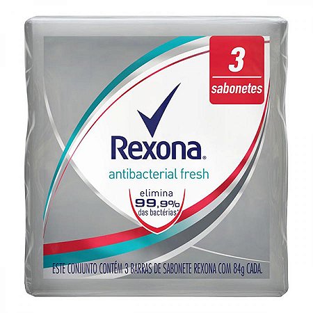 Sabonete rexona antibacteriano 84gr kit c/3und