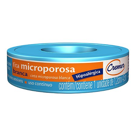 Fita microporosa cremer branca hipoalergica 1.2cm x 4.5m