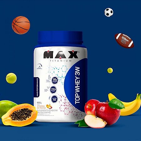 Top whey 3w +performance vitamina de frutas 900g
