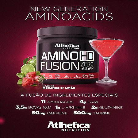 Amino hd fusion 450g morango com limao