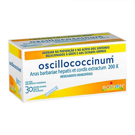 OSCILLOCOCCINUM 200K ANAS BARBARIAE HEPATIS ET CORDIS EXTRACTUM 200K 30 TUBOS DE 1G CADA