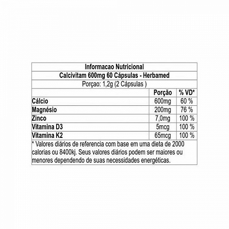 Calcivitam mdk com 60 capsulas