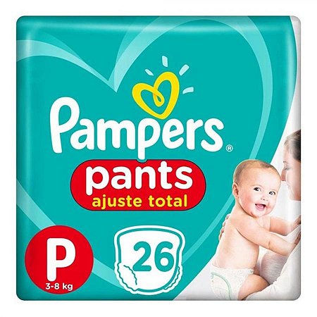 Fralda pampers pants ajuste total p 26 unidades