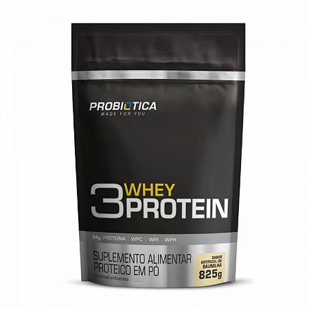 3 whey protein refil 825g baunilha
