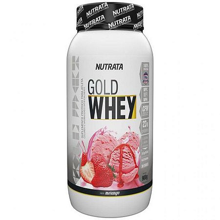 Gold 3w whey 900g morango