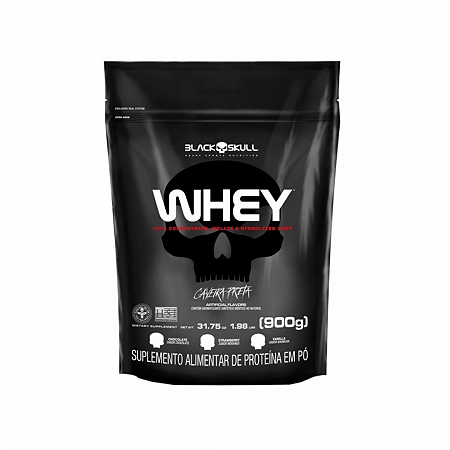 Whey protein 900g refil morango