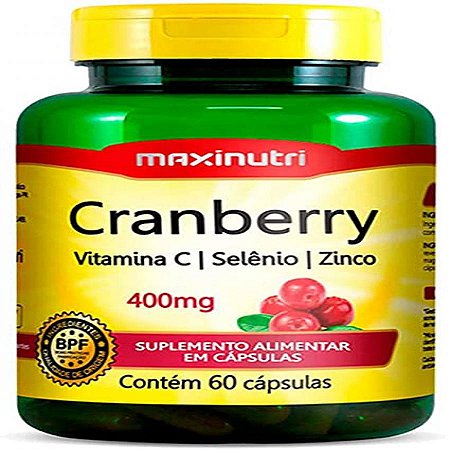 Cranberry vitamina c selenio zinco 400mg 60 capsulas