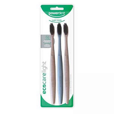 Escova de dente ecocarelight com 3 unidades