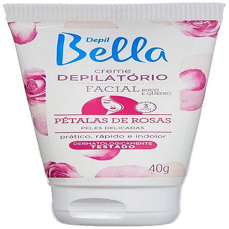 Creme depil bella depilatorio facial petala de rosas 40g