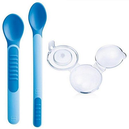 Conjunto de colher c/2unid azul - mam