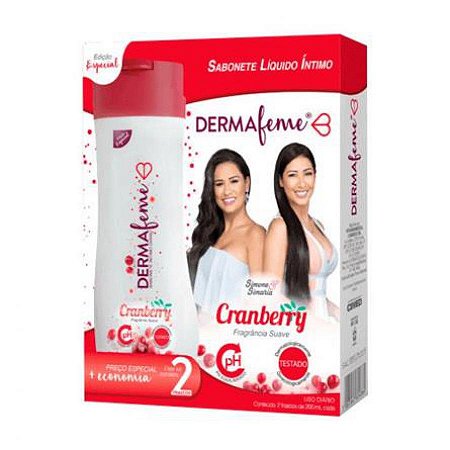 Sabonete liquido dermafeme cranberry 200ml cranberry