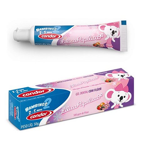 Gel dental condicionador lilica ripilica 2 a 5 anos 50g