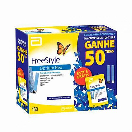 Freestyle optium neo 100 tiras gratis 50 tiras teste