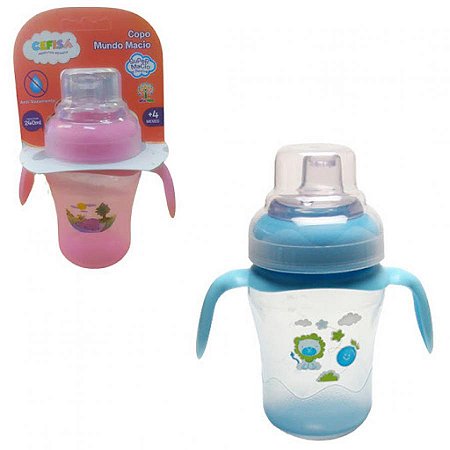 Copo infaltil com alca mundo macio 240ml