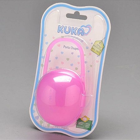 Porta chupeta rosa - kuka