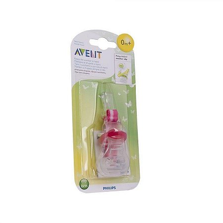 Prendedor de chupeta avent rosa 1 un
