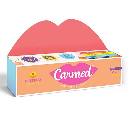 Carmed creme hidratante protetor labial sabor pessego 10g