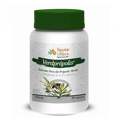 Propolis em capsula 125mg - 30 capsulas verdpropolis - fauna e flora
