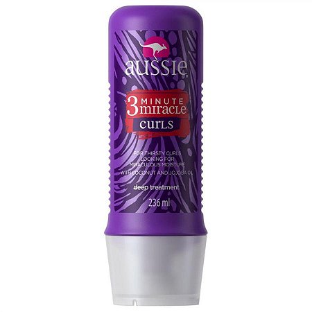 Creme de tratamento aussie 3 minute miracle curls com 236ml