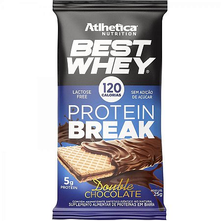 Best whey protein break sabor double chocolate (1 unidade de 25g) - atlhetica nutrition