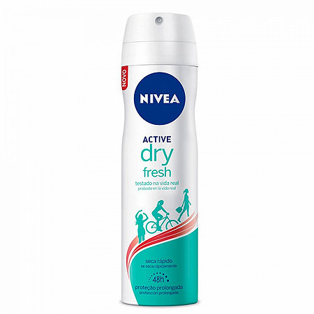 Desodorante aerosol antitranspirante nivea feminino active dry fresh com 150ml
