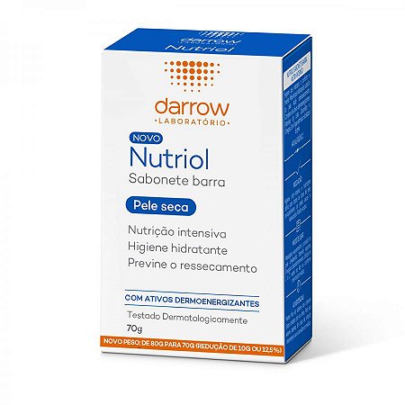 Sabonete em barra darrow nutriol pele ressecada rosto e corpo com 70g