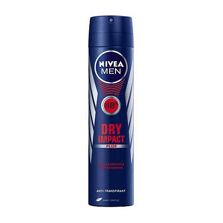 Kit desodorante aerosol nivea men dry impact com 2 unidades