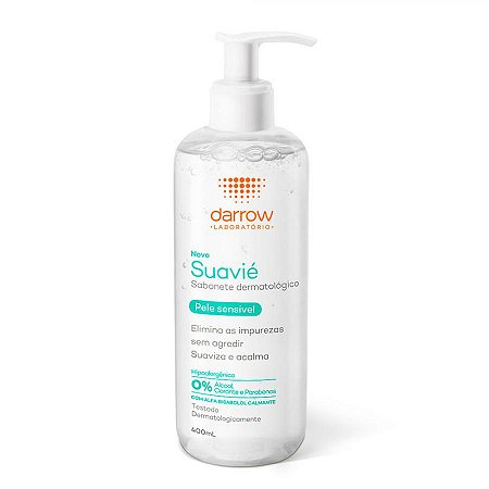 Sabonete liquido dermatologico darrow suavie pele sensivel com 400ml