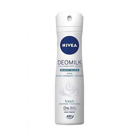 Desodorante aerossol antitranspirante nivea deomilk fresh com 150ml