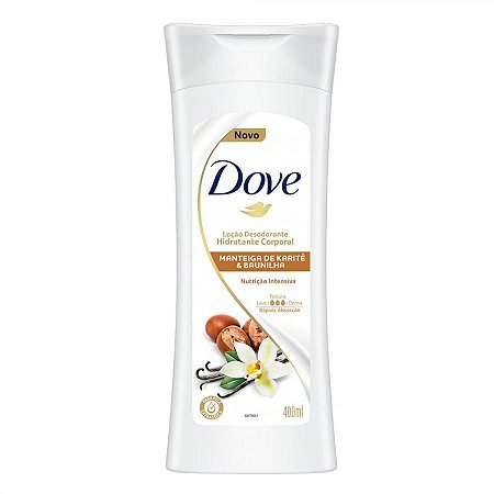 Dove locao.desod mant.karite baunilha 400ml