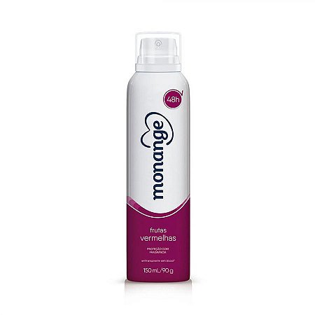 Desodorante aerosol monange frutas vermelhas feminino com 150ml
